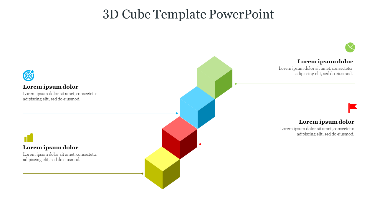 Free 3D Cube Template PowerPoint